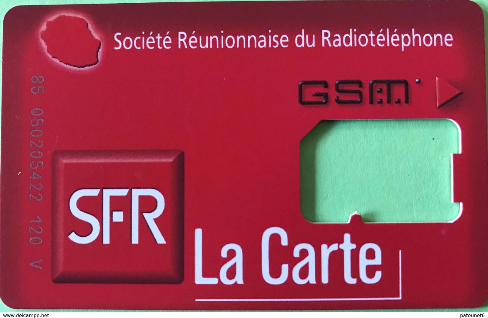 REUNION  -  Carte SIM  SFR La Carte  -  GSM  -  Coque Sans Puce - Réunion