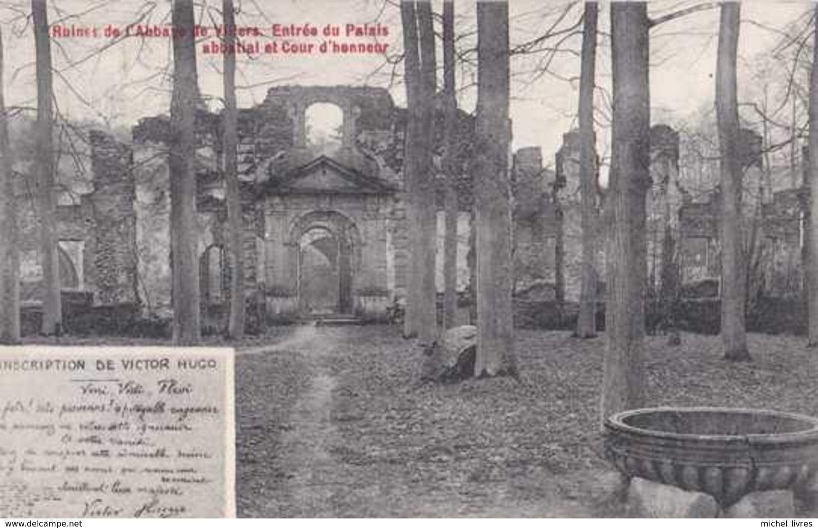 Villers-la-Ville - Ruines De L'Abbaye - Entrée Du Palais Abbatial Et Cour D'Honneur - Inscrition De Victor Hugo - Villers-la-Ville