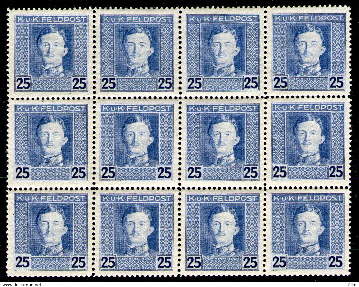 Austria,1917,25 H,Mi#62A,Y&T#68,MNH * *,12 Pieces,as Scan - Unused Stamps