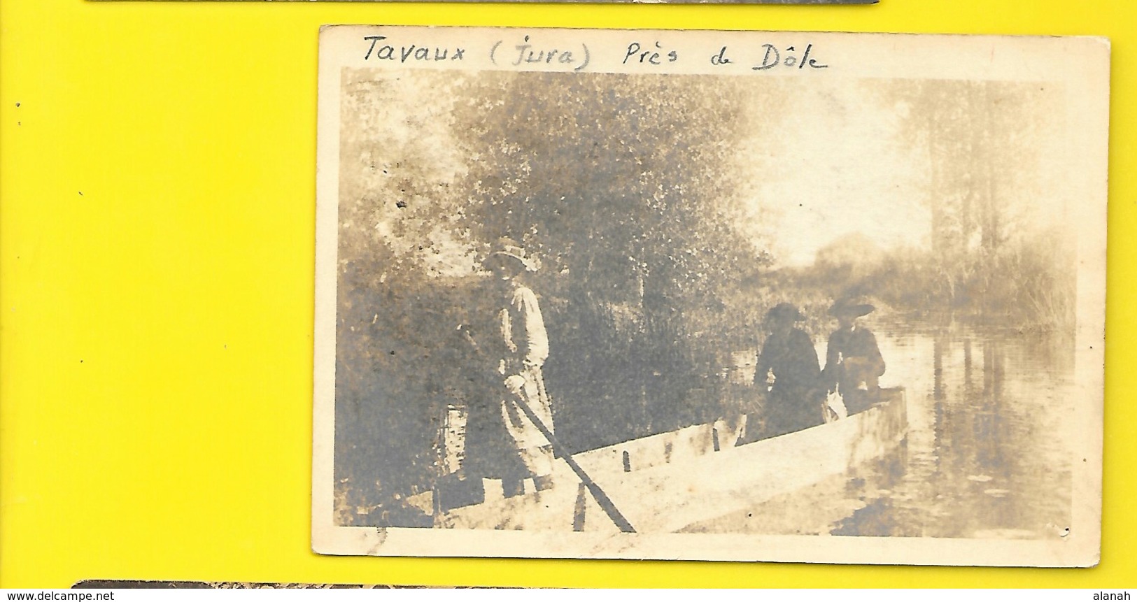 TAVAUX Carte Photo Promenade En Barque () Jura (39) - Tavaux