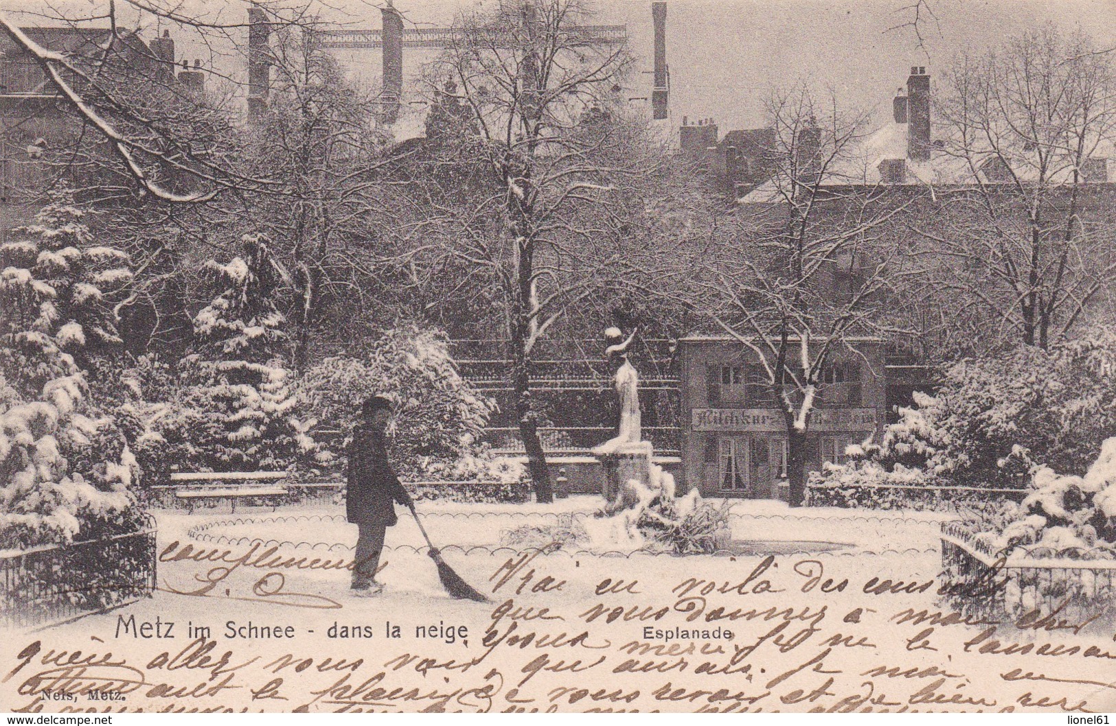 METZ : (57) METZ IM SCHNEE Dans La Neige. Esplanade    NELS - Metz