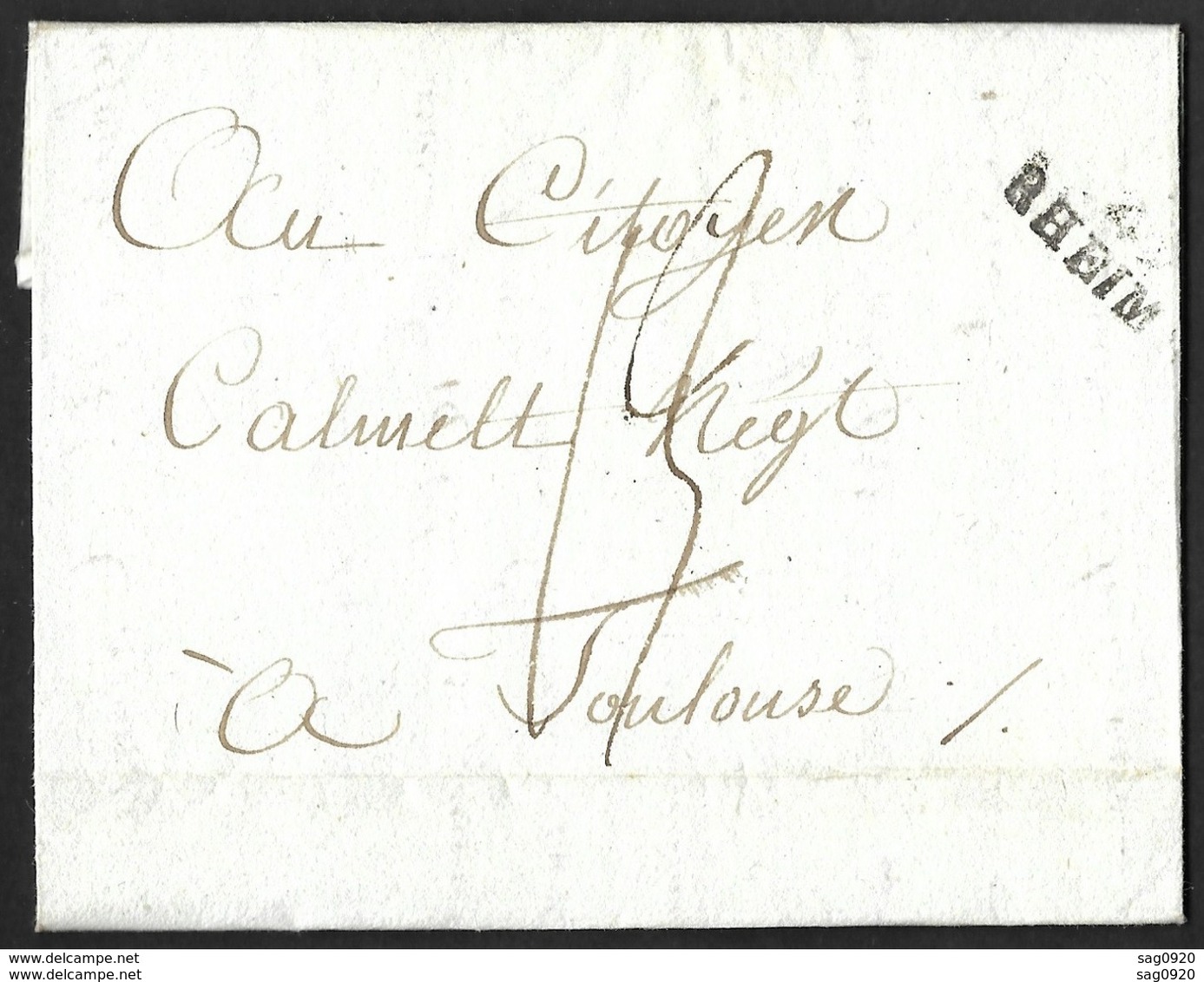Lettre De Reims Pour Toulouse - 1701-1800: Vorläufer XVIII