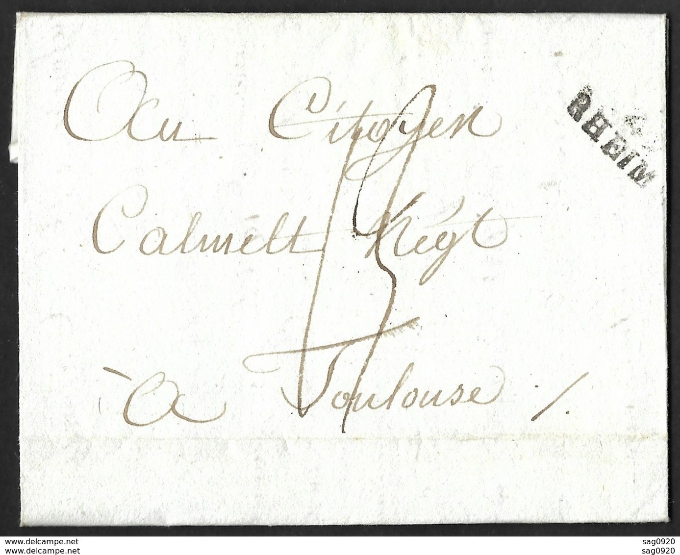 Lettre De Reims Pour Toulouse - 1701-1800: Précurseurs XVIII