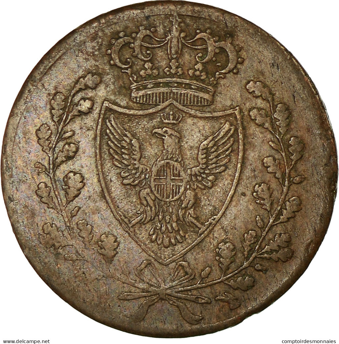 Monnaie, États Italiens, SARDINIA, Carlo Felice, Centesimo, 1826, Genoa, TB+ - Piemonte-Sardinië- Italiaanse Savoie