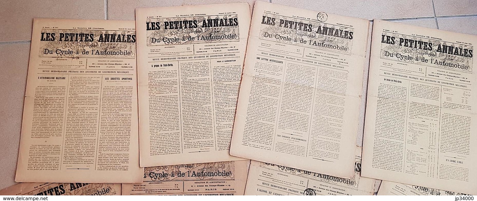 Les Petites Annales Illustrées Du Cycle Et De L'automobile. Lot 14 Numéros En 1900/1901 - Revues Anciennes - Avant 1900