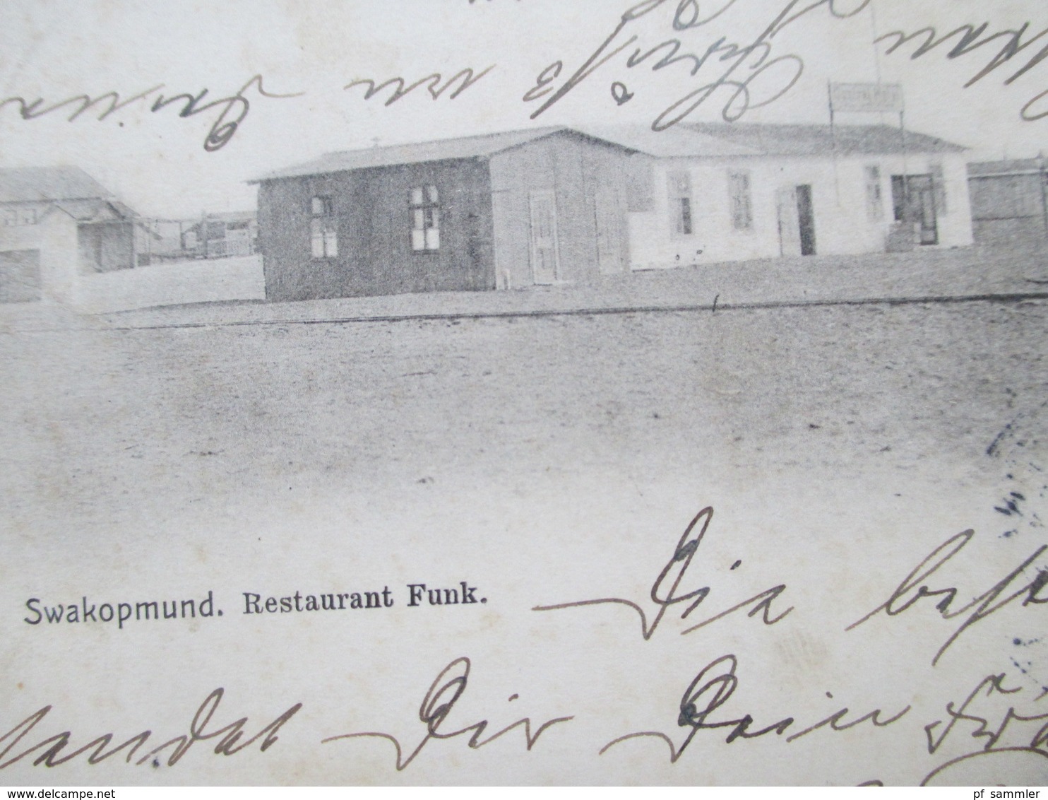 Kolonie DSW 1904 Ausreise Herero Aufstand AK Swakopmund Restaurant Funk. Kais. Deutsche Marine Schiffspost No 71 - África Del Sudoeste Alemana
