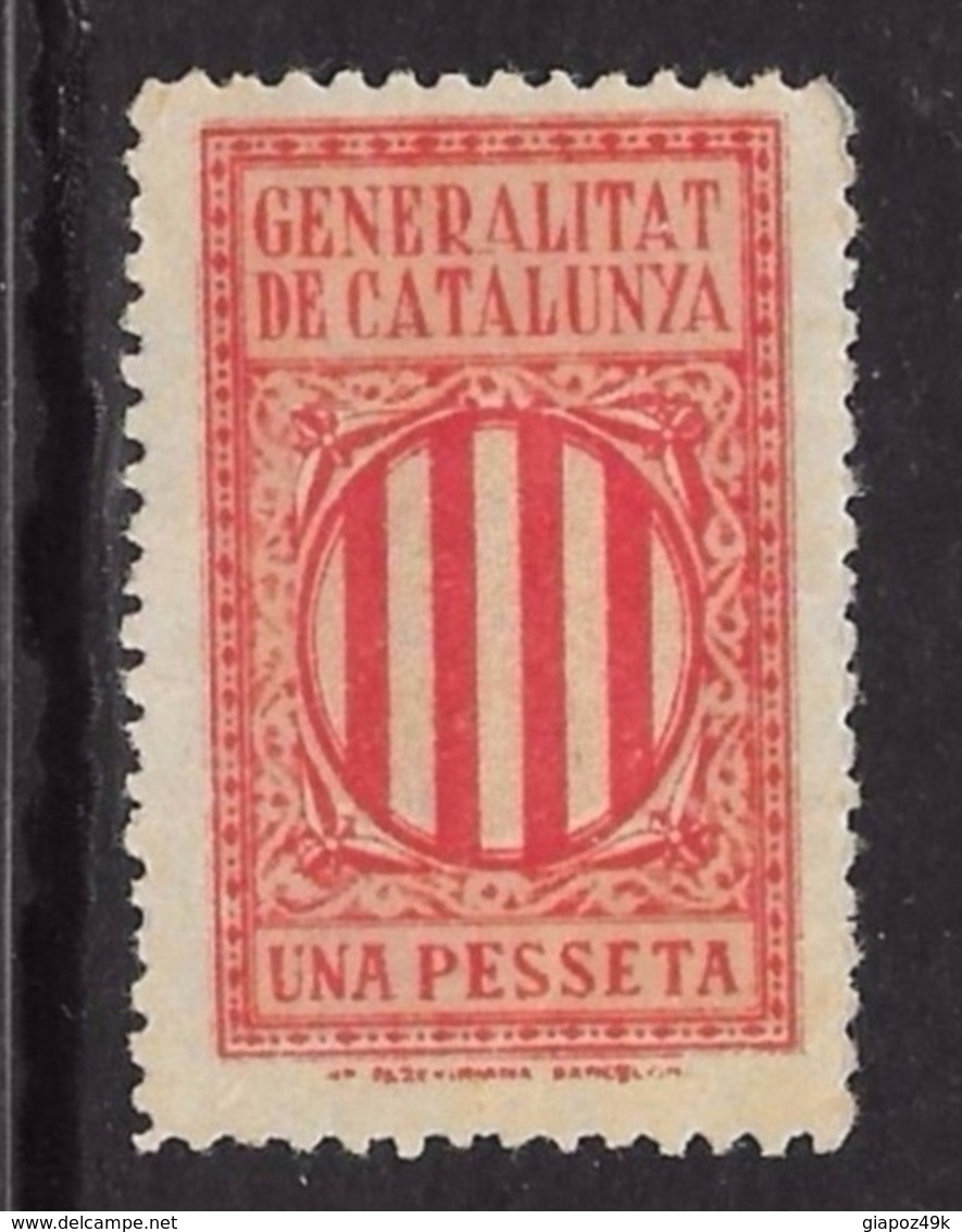 SPAGNA - 19?? - GENERALITAT DE CATALUNYA - Una Pesseta - Singolo S.G. - Cat. ? € - L 1155 - Spanish Civil War Labels