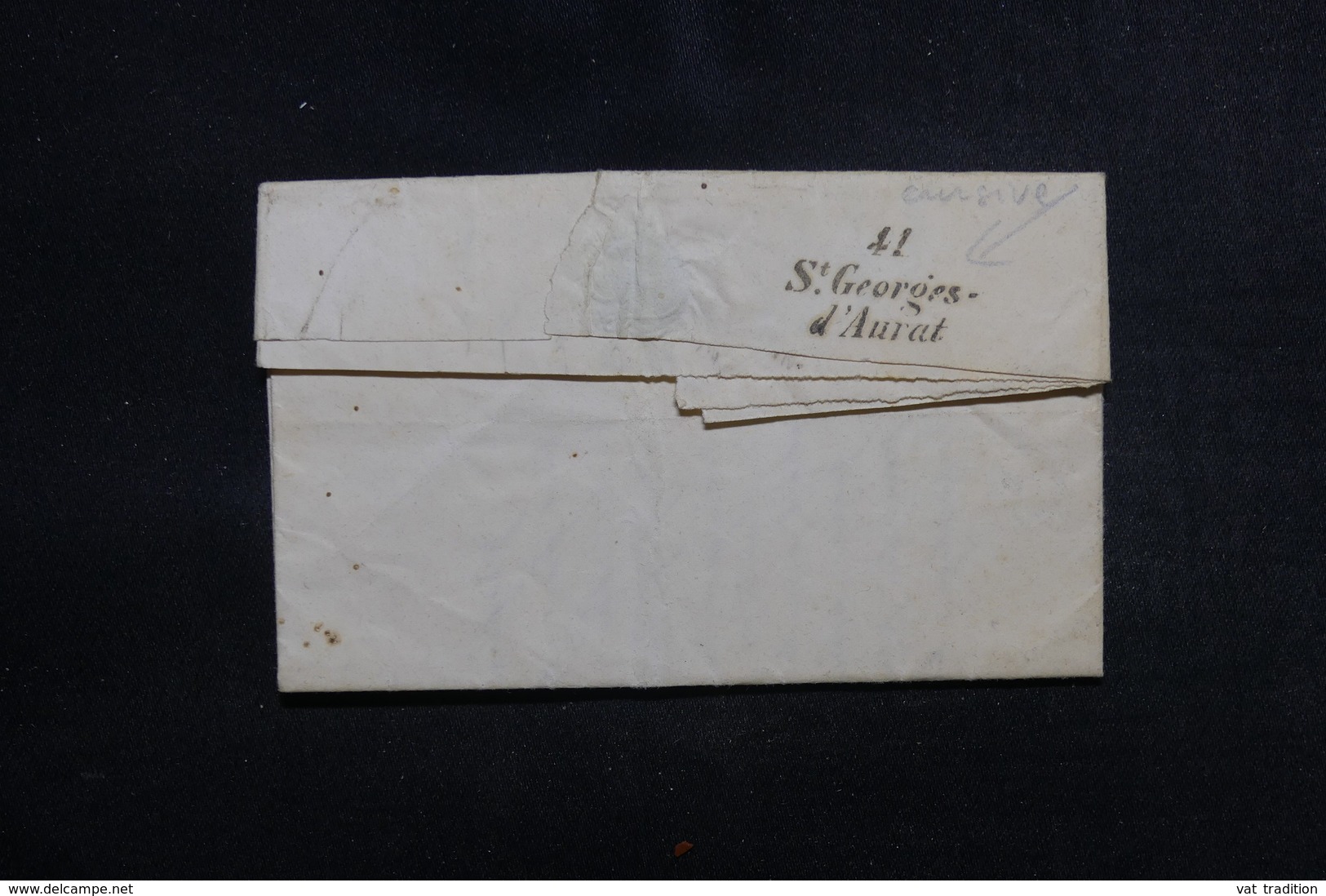 FRANCE - Cursive " 41 St Georges D'Aurat " Au Verso D'une Lettre En 1842 - L 50730 - 1801-1848: Précurseurs XIX