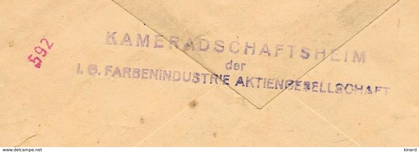 LETTRE PRISONNIER STO...LUDWIGSHAFEM AM RHEIM .1943..IG FARUINDUSTRIE  AKTIENGENELLSCHAFT..VOIR SCAN - Guerre De 1939-45