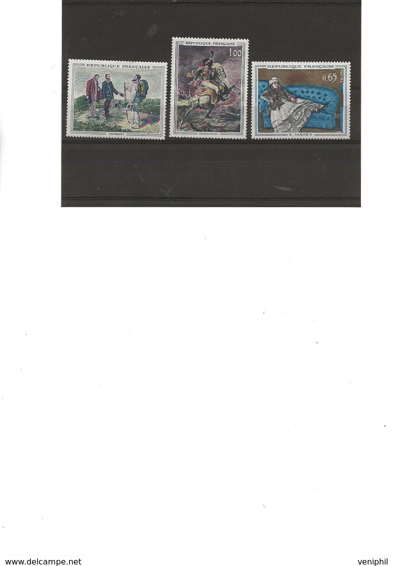 TIMBRES TABLEAUX N° 1363 A 1365 NEUF X- ANNEE 1962 - Neufs