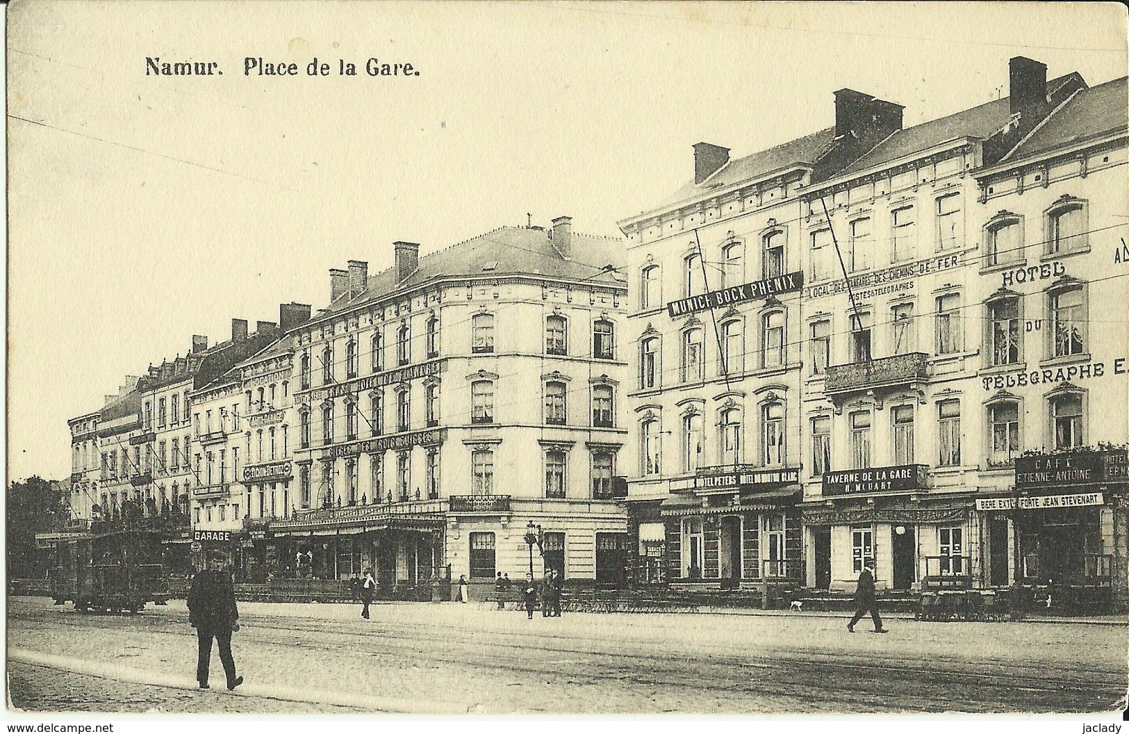 Namur -- Place De La  Gare.  (tram)   (2 Scans) - Namen