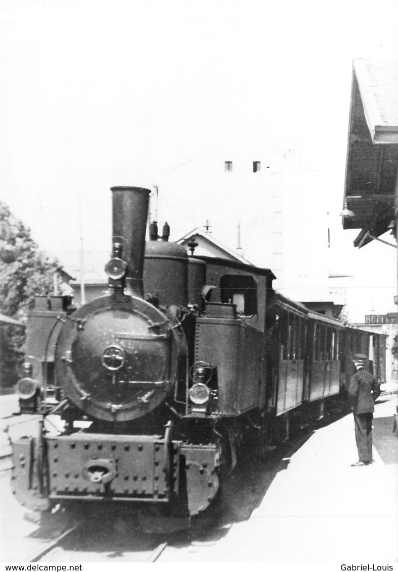 Reproduction: Lausanne - Echallens - Bercher - Un Train à L'arrivée à Lausanne -Chauderon Vers 1925 (15 X 10 Cm) - Bercher