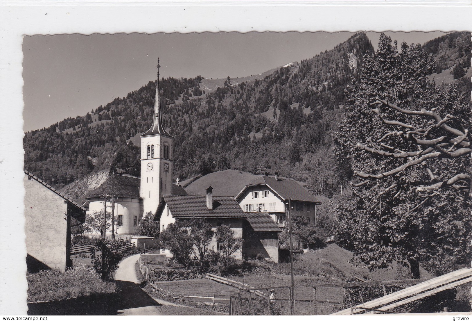 Neirivue, Eglise Et Maisons Voisines, Carte-photo - Neirivue