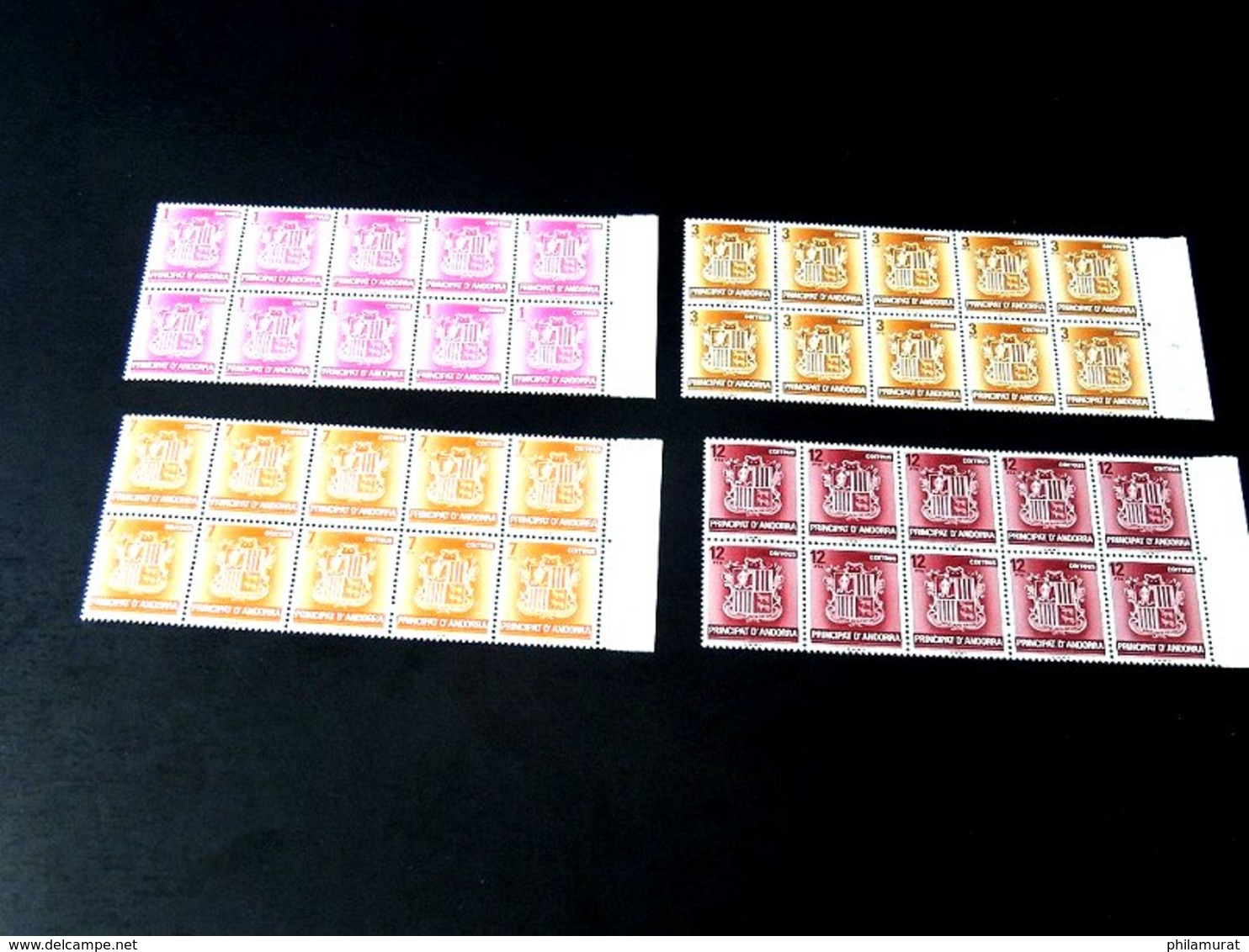 Andorre espagnol 1978/1991 : 2600 timbres ** en feuilles ou blocs COTE 2000 €