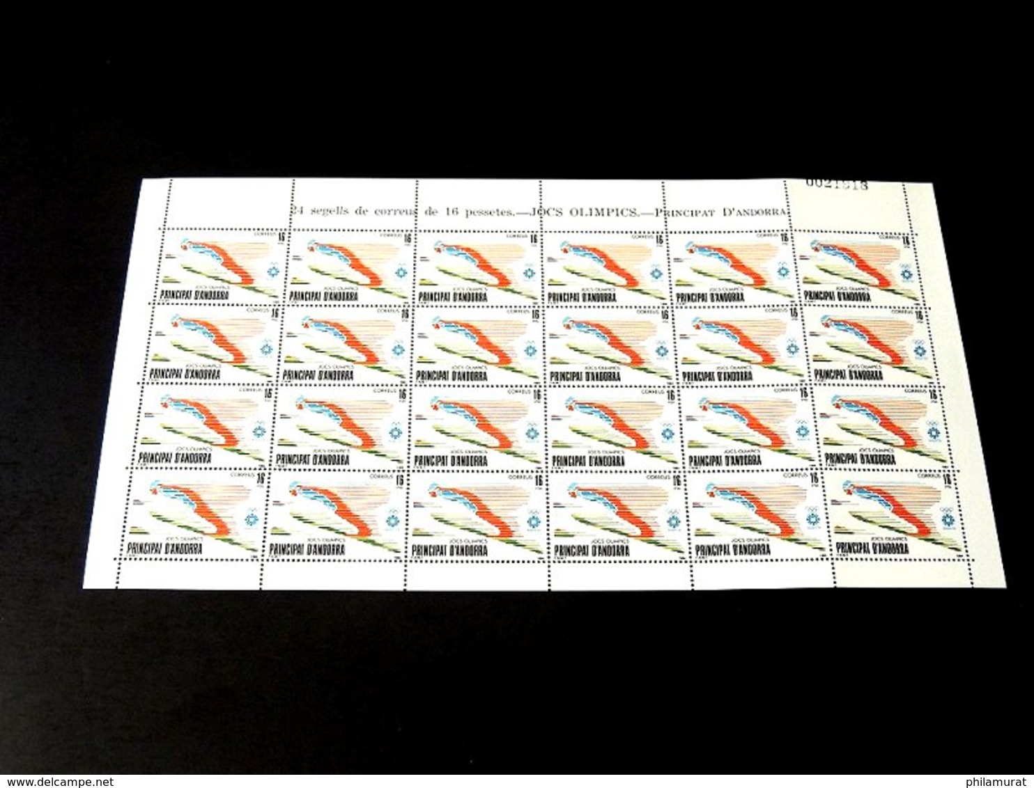 Andorre espagnol 1978/1991 : 2600 timbres ** en feuilles ou blocs COTE 2000 €