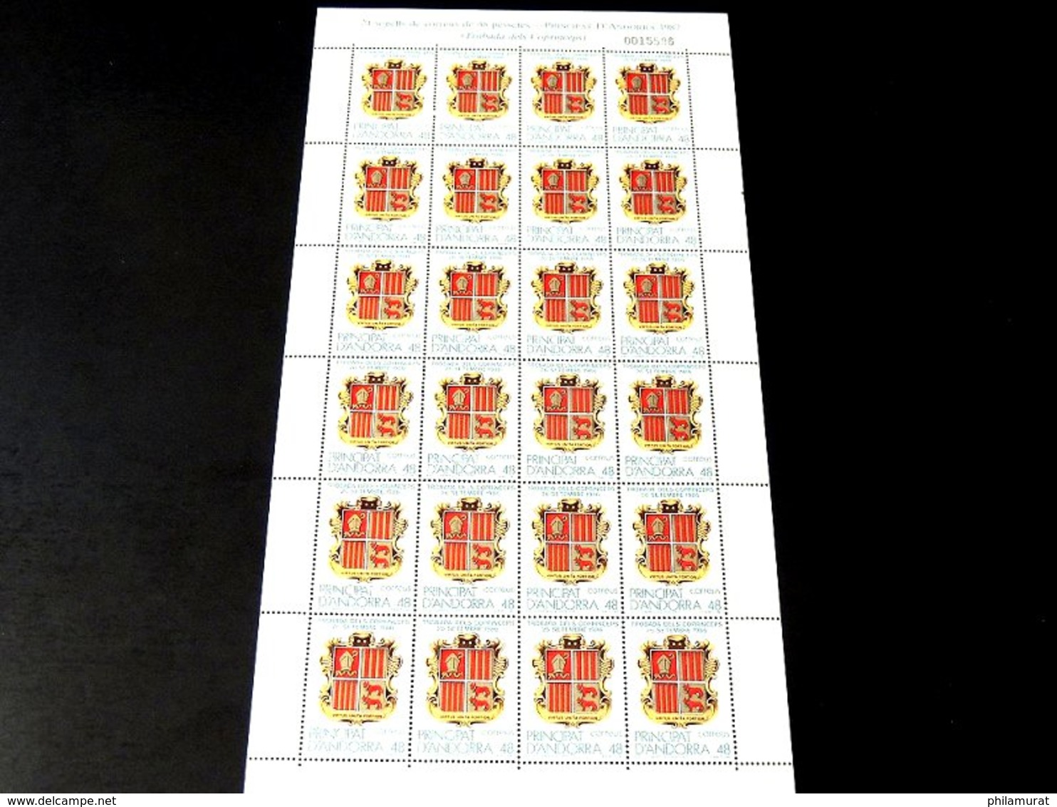 Andorre espagnol 1978/1991 : 2600 timbres ** en feuilles ou blocs COTE 2000 €