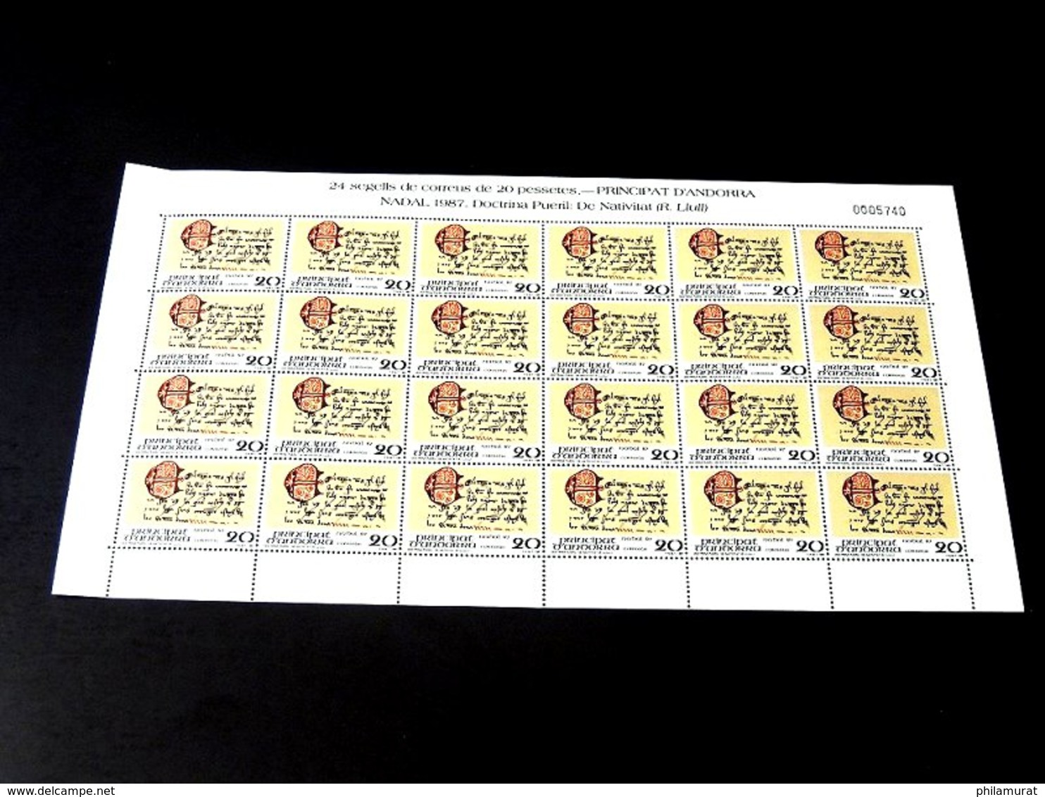 Andorre espagnol 1978/1991 : 2600 timbres ** en feuilles ou blocs COTE 2000 €