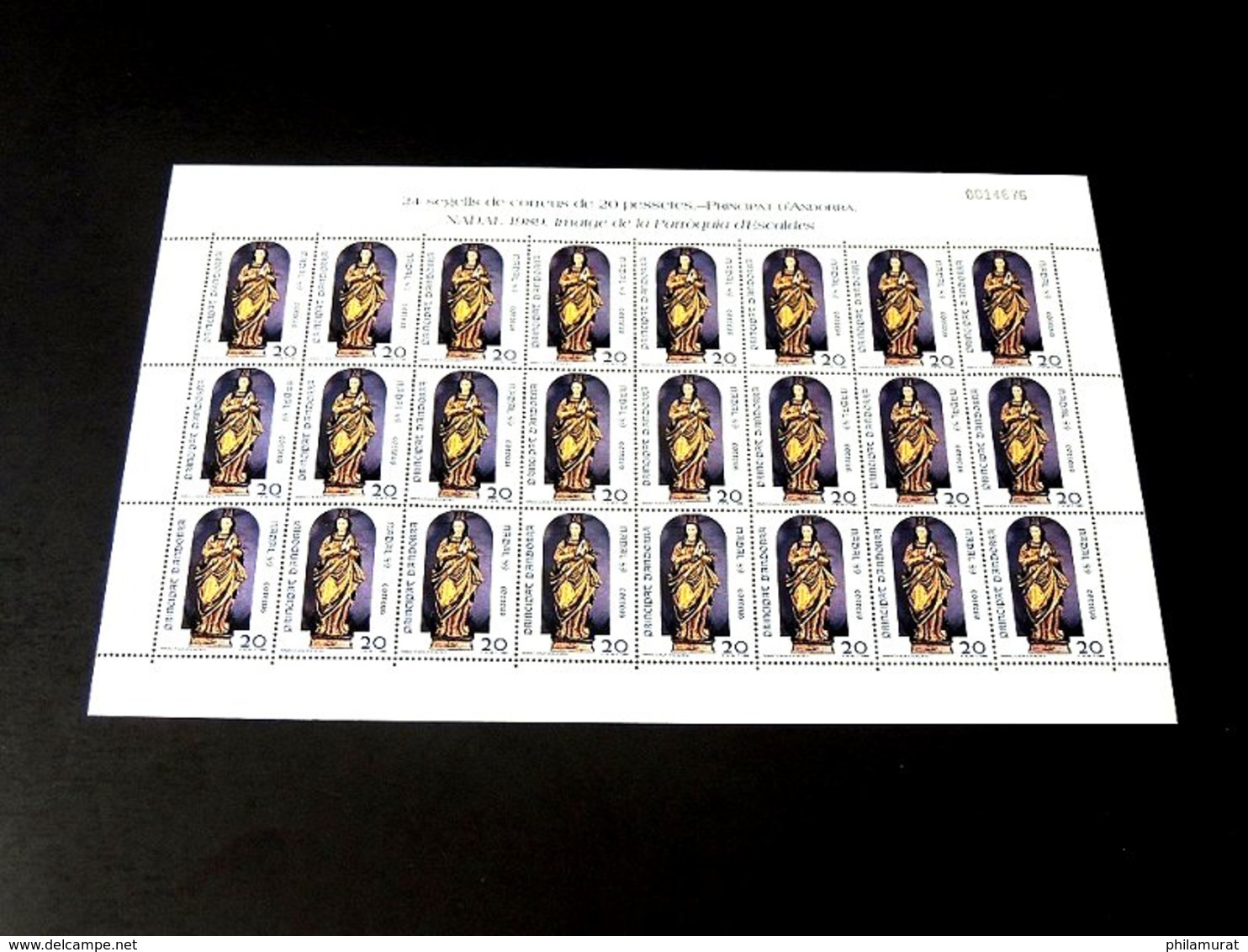 Andorre espagnol 1978/1991 : 2600 timbres ** en feuilles ou blocs COTE 2000 €