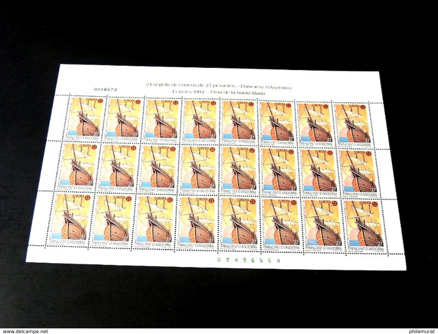 Andorre espagnol 1978/1991 : 2600 timbres ** en feuilles ou blocs COTE 2000 €