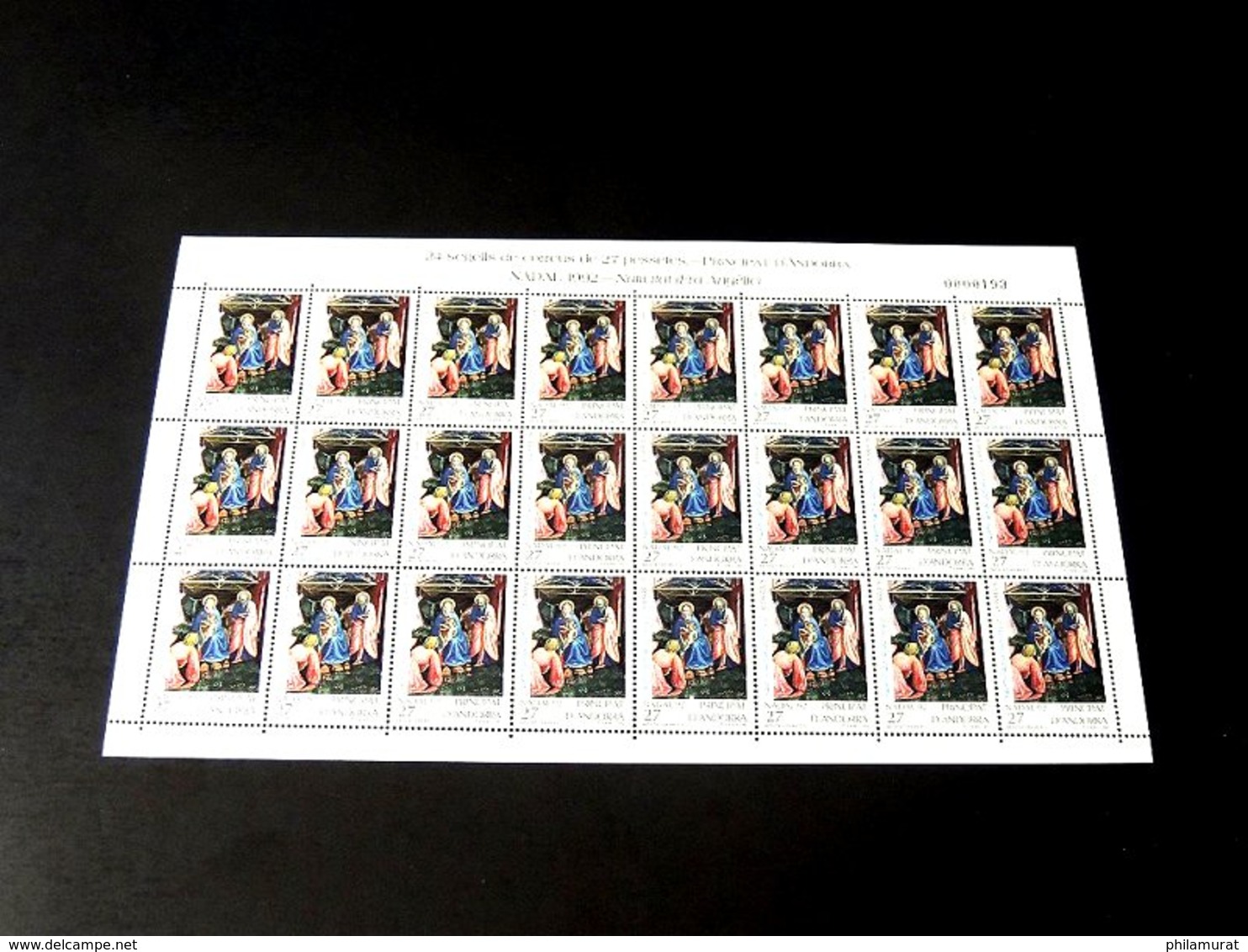 Andorre espagnol 1978/1991 : 2600 timbres ** en feuilles ou blocs COTE 2000 €