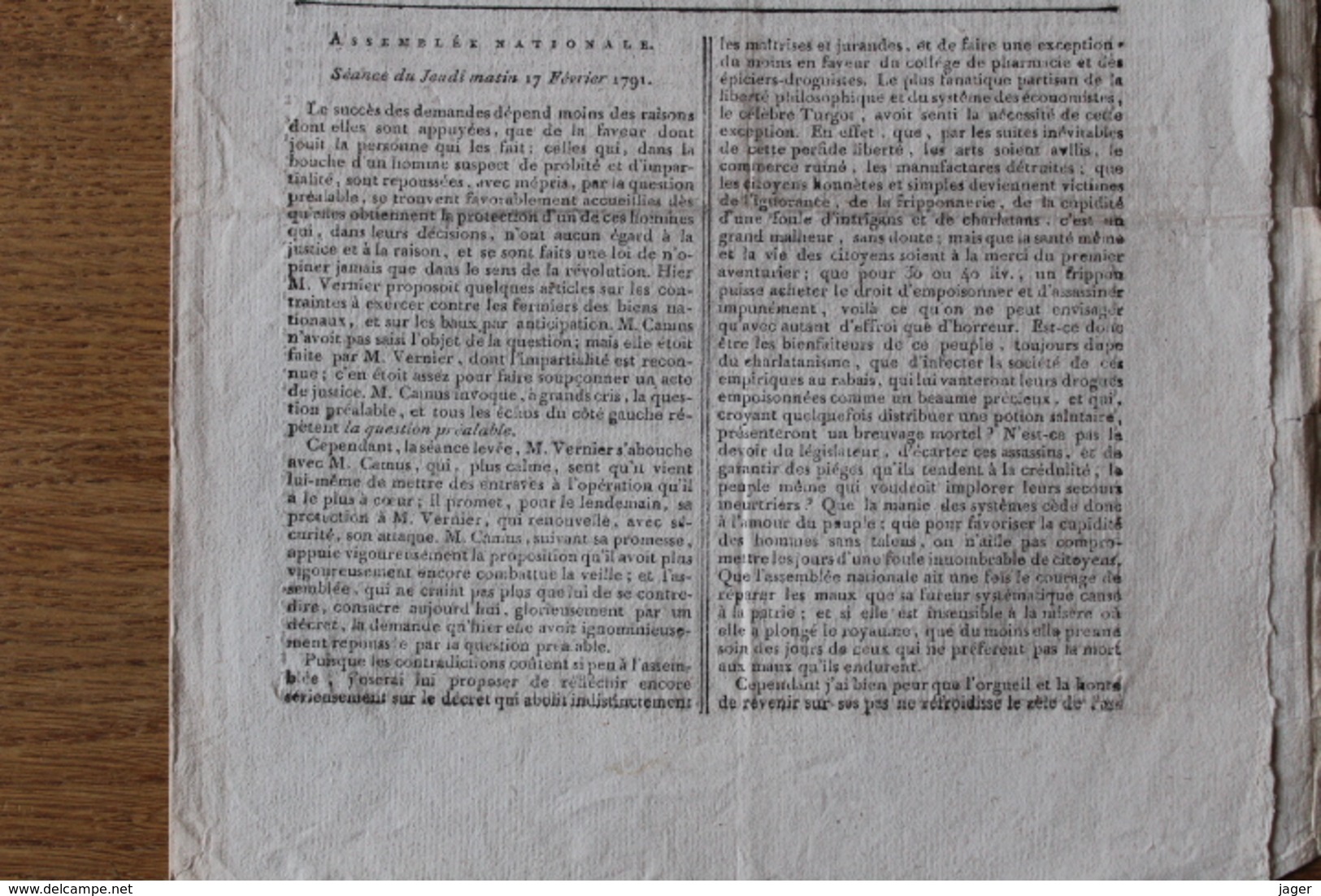1791   L'Ami Du Roi  Des Français, De L'Ordre Et Sur Tout De La Vérité.  Journal - Historical Documents