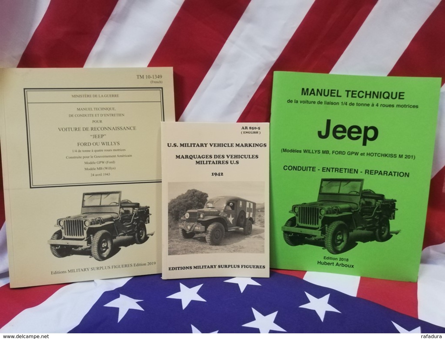 TOP VENTE : 3 Livres TM 10 /1349 JEEP + Manuel Technique 2018 ARBOUX + AR 850 MARQUAGES - Veicoli