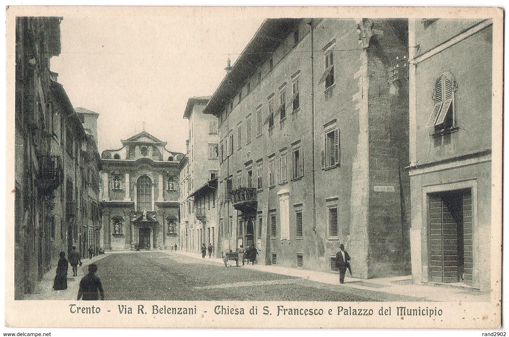 Trento - Via Belenzani - Chiesa Di Francesco E Palacio /P522/ - Trento