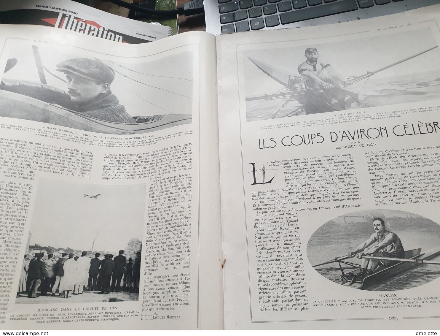 VIE AU GRAND AIR/NOEL 1913 /AVIATION BOXE RUGBY GOLF /JEAN BOUIN /GARROS/PETIT BRETON /MICHELIN