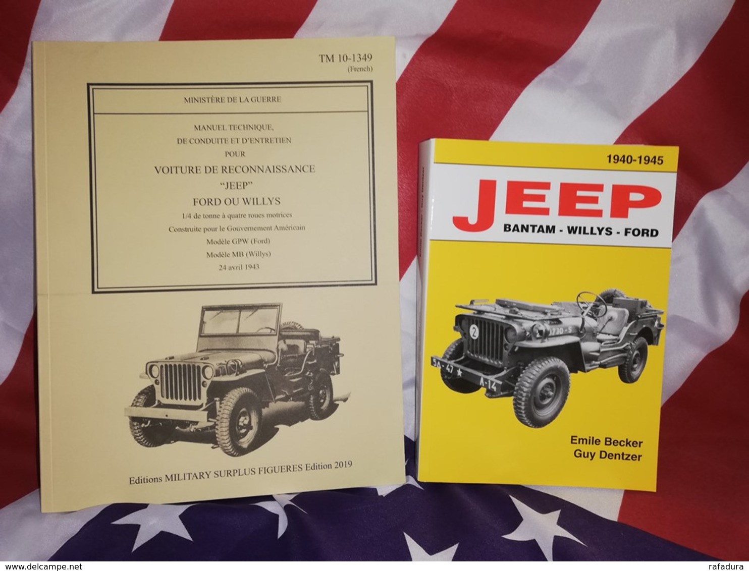 TOP VENTE : 2 Livres Manuel Technique TM 10 /1349 JEEP + BECKER Jeep Bantam Willys Ford 1940.1945 - Véhicules