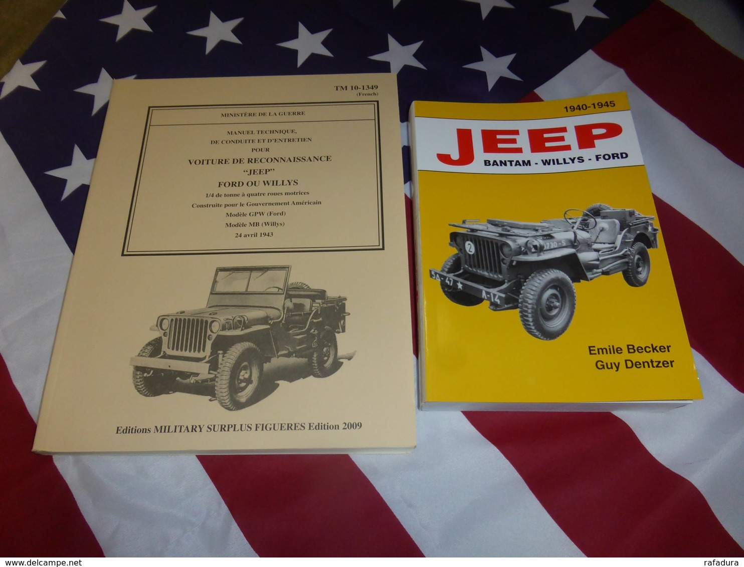 TOP VENTE : 2 Livres Manuel Technique TM 10 /1349 JEEP + BECKER Jeep Bantam Willys Ford 1940.1945 - Veicoli