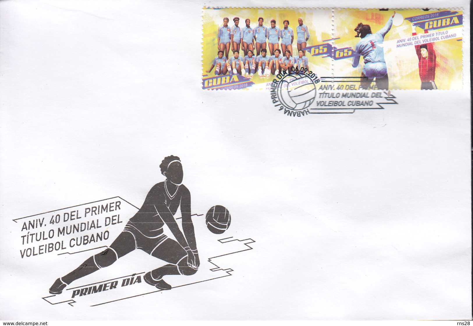 CUBA  Sc 6089    Volleyball FDC - Brieven En Documenten