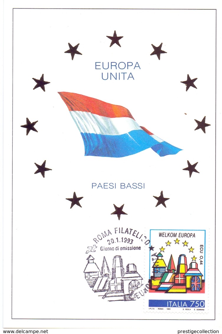 EUROPA UNITA PAESI BASSI FDC   1993 MAXIMUM POST CARD (GENN200134) - Comunità Europea