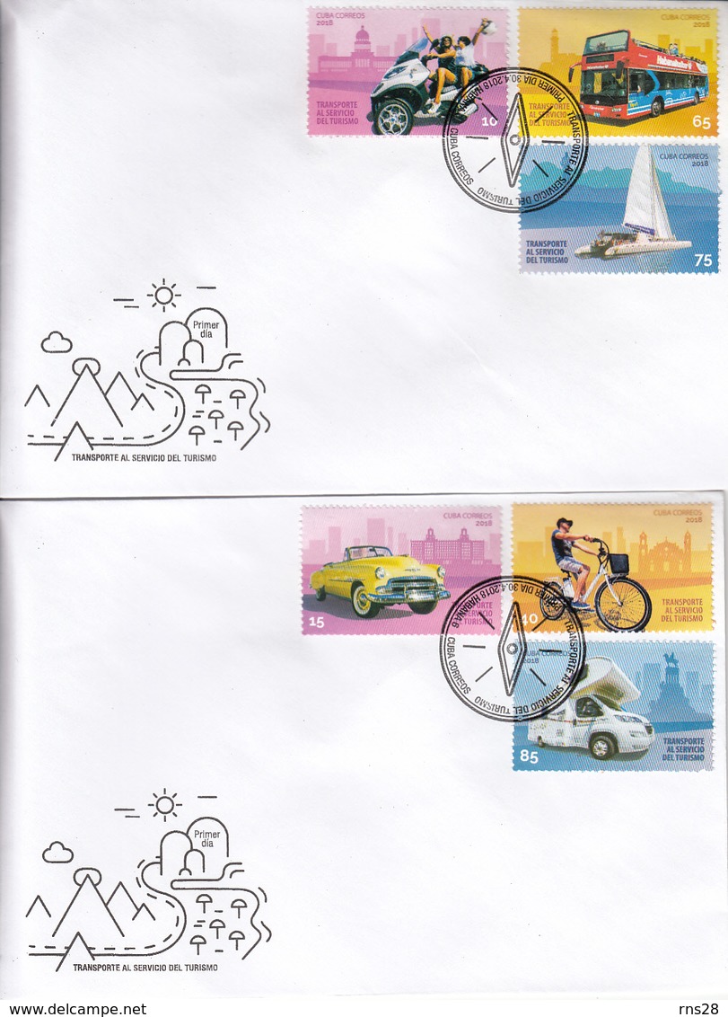 CUBA Sc 6049-54  Transportation  FDC - Brieven En Documenten