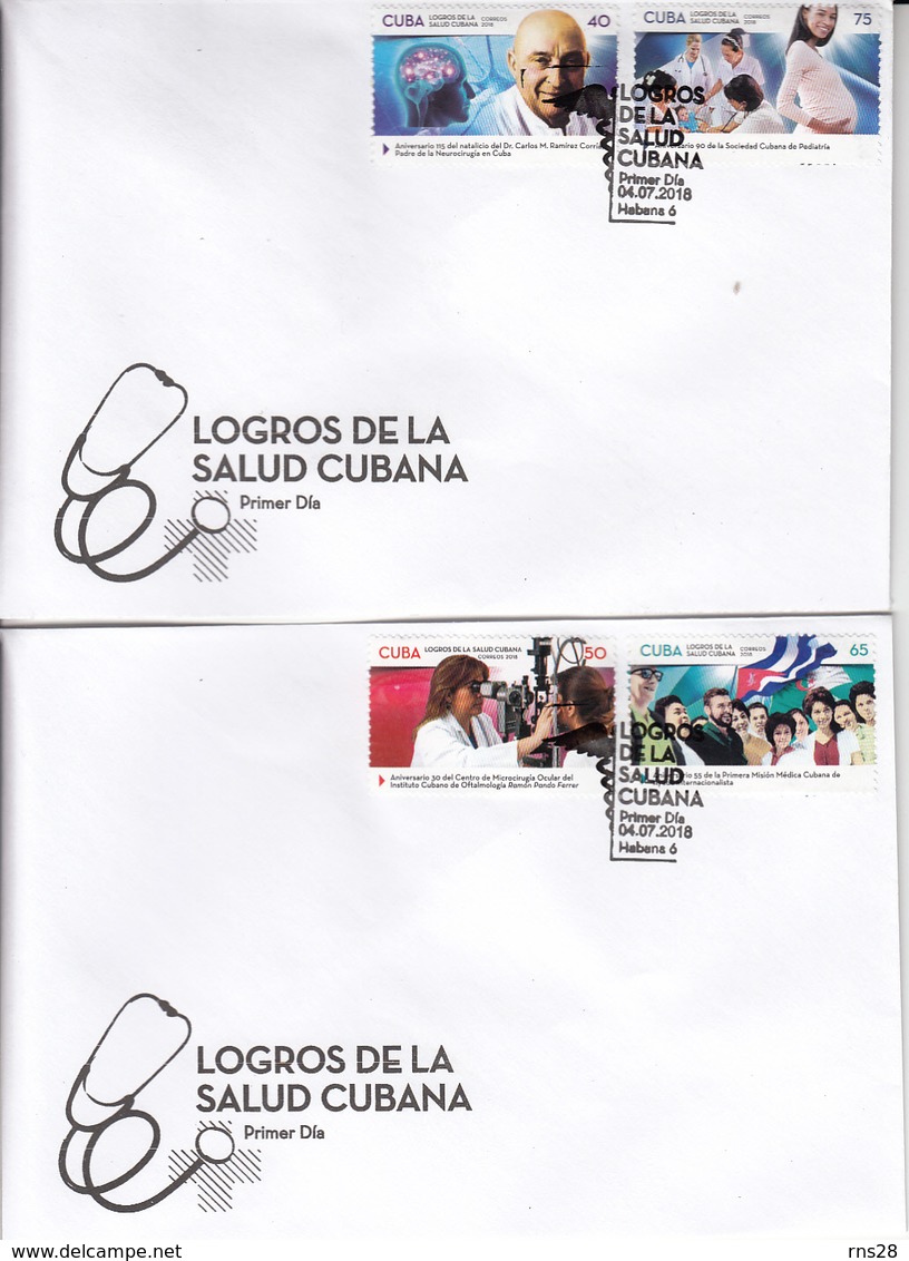 CUBA   Sc 6073-76    Medical FDC - Brieven En Documenten