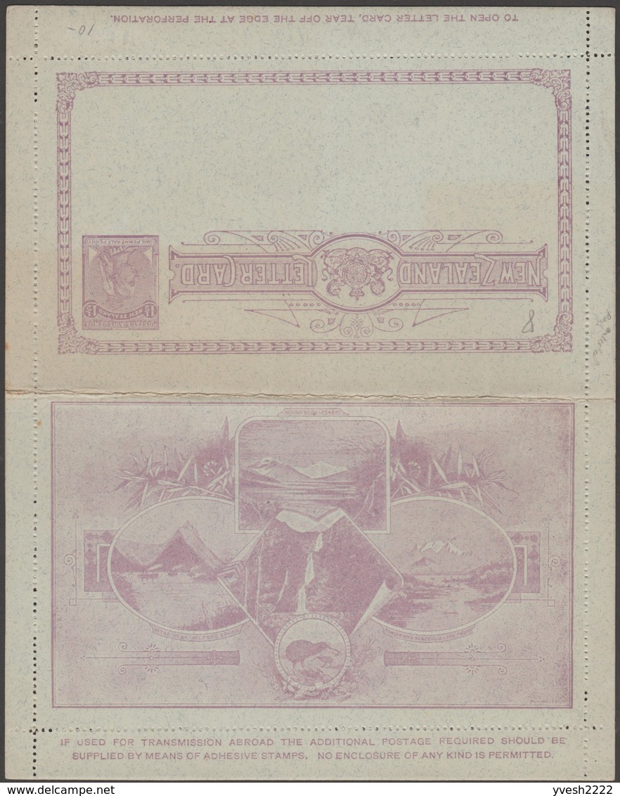 Nouvelle-Zélande 1895. 7 Entiers Postaux, Cartes-lettres, Montagnes Et Kiwis - Kiwi's