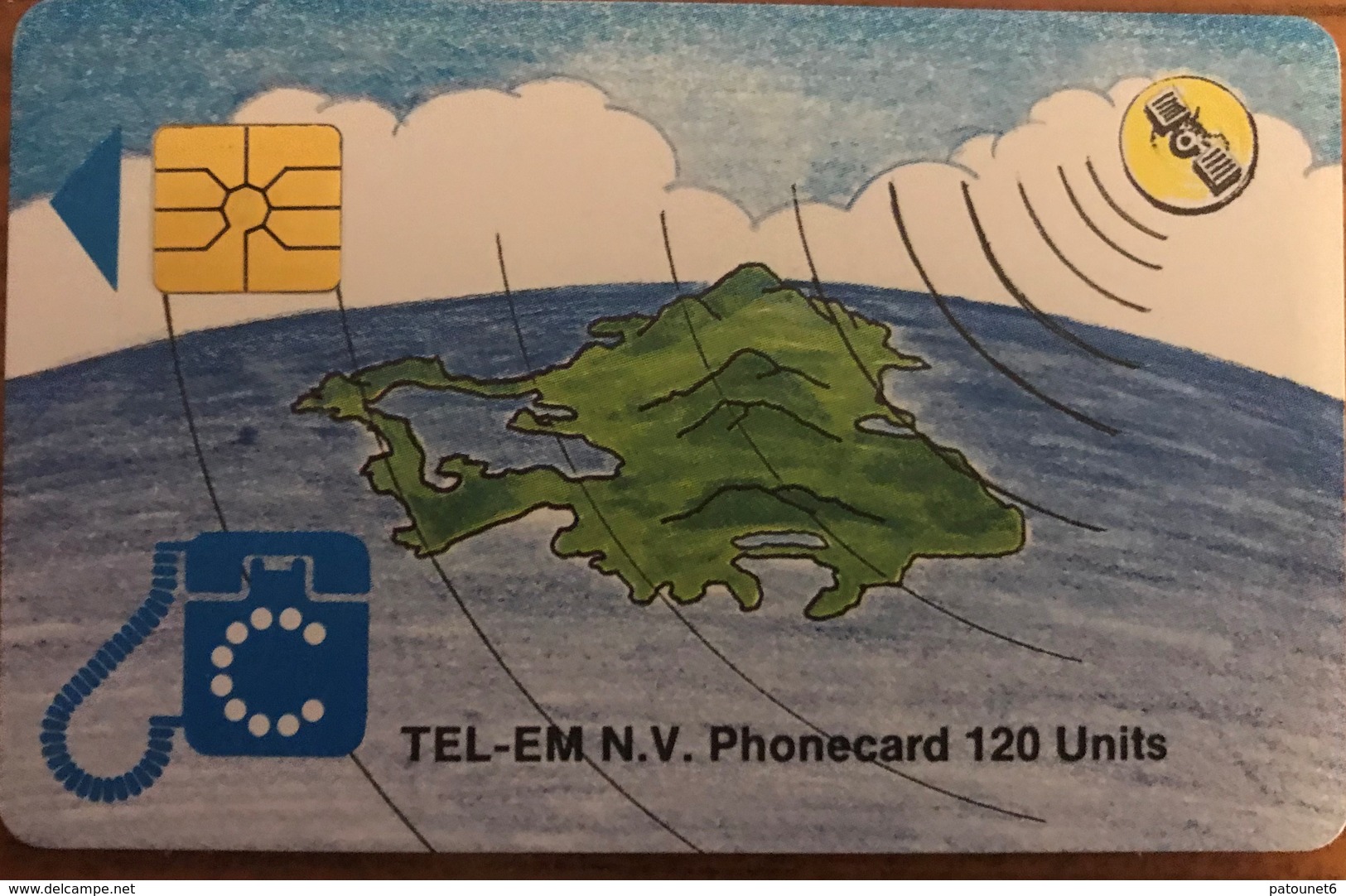 ANTILLES NEERLANDAISES - TEL-EM N.V. - Globe - First Issue - 120 Units - Antilles (Netherlands)