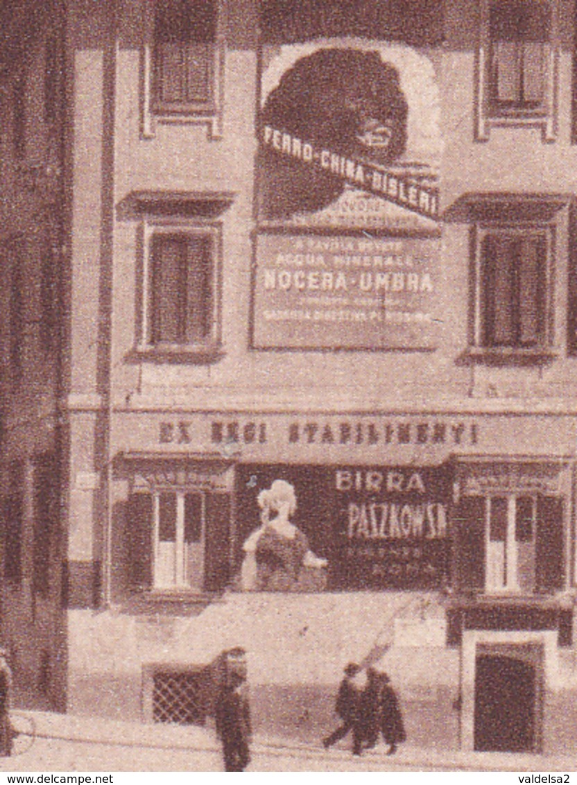 MONTECATINI TERME - PISTOIA - VIALE VERDI - PUBBLICITA' BIRRA PASZKOWSKI - FERRO CHINA BISLERI - ACQUA NOCERA UMBRA-1929 - Pistoia