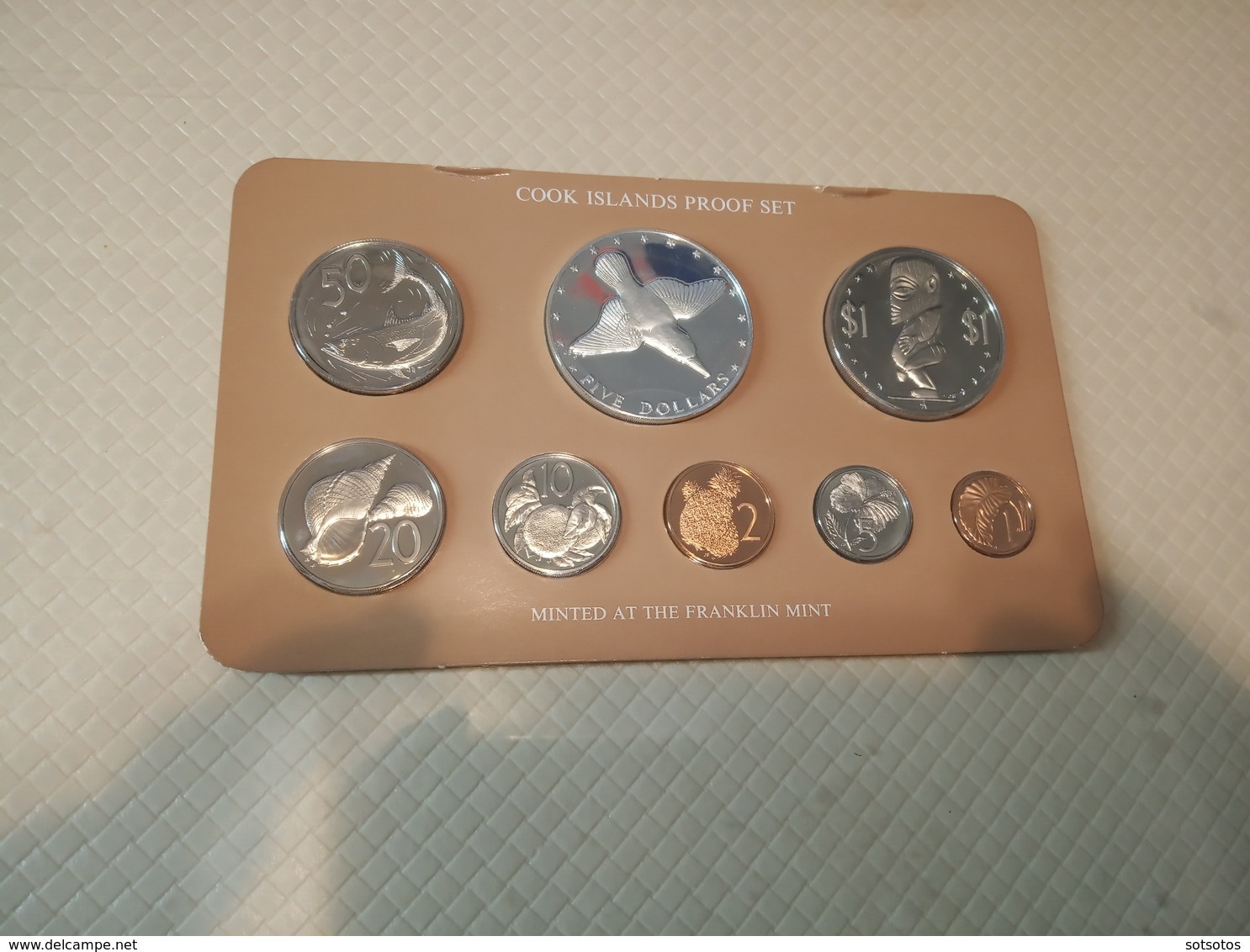 Cook Islands - 1c - 5$ Dollar 1976 – Silver - Proof 1976 Coins Of The Cook Islands - Full Set Of 8 Coins 1 Cent To 5 Dol - Otros – Oceanía