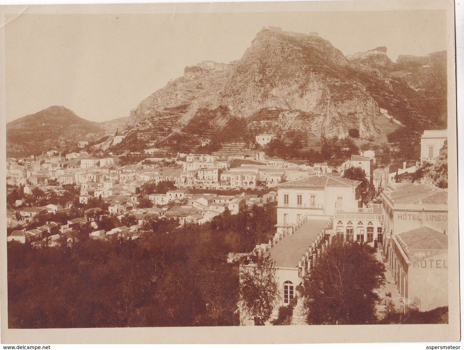 TAORMINA, SICILIA - SPAIN. CIRCA 1930's. PANORAMIC VIEW. PHOTO FOTO -LILHU - Places