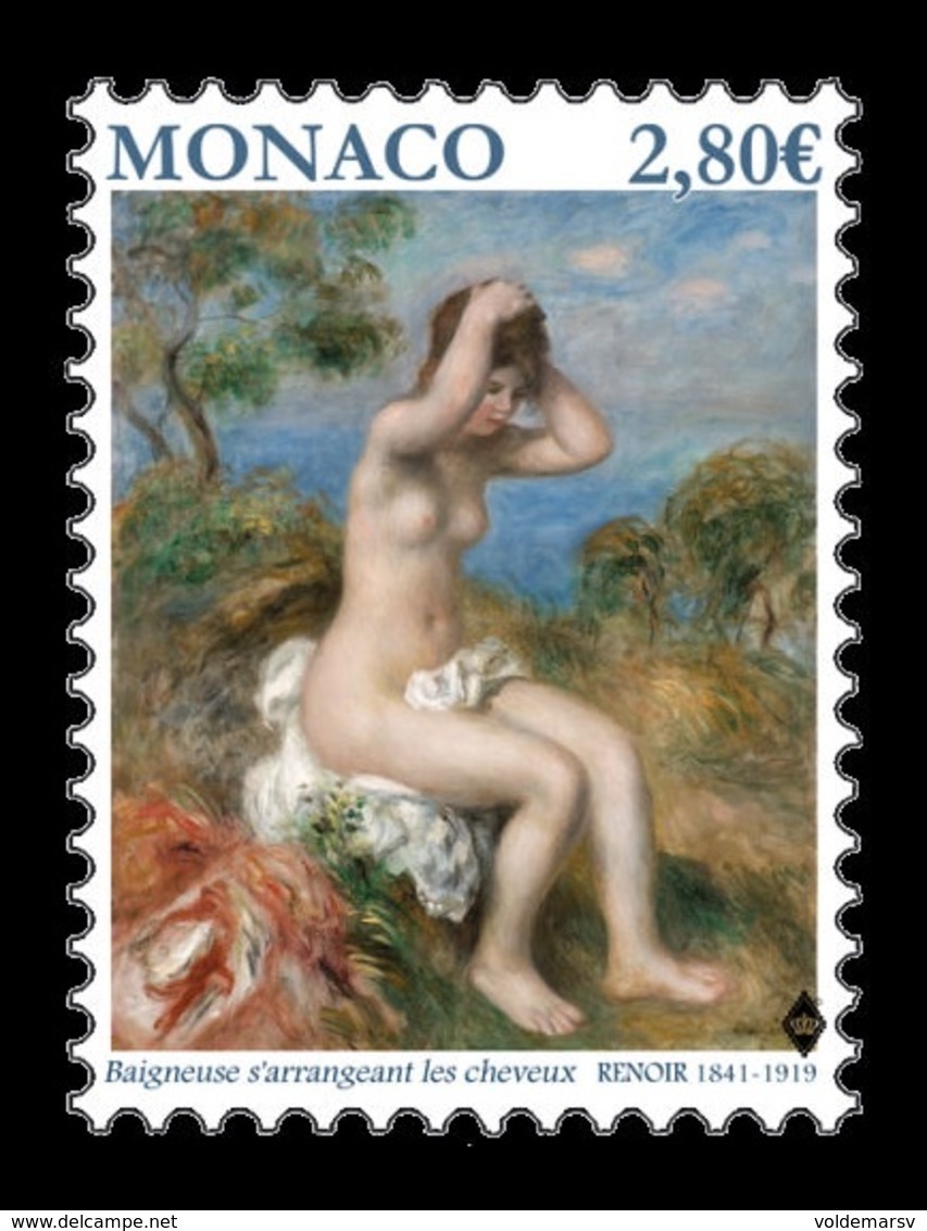 Monaco 2019 Mih. 3472 Bather Arranging Her Hair. Nude Painting Of Pierre-Auguste Renoir MNH ** - Nuevos