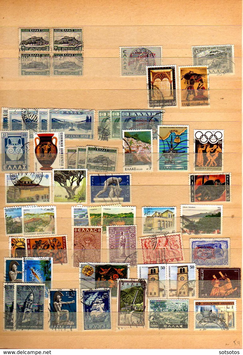 Greece 2009/1880 - Accumulation unorganized housed in two 16pag. stock books, with 1150+ stamps plus 6 covers - High cat