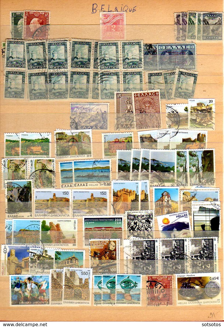 Greece 2009/1880 - Accumulation unorganized housed in two 16pag. stock books, with 1150+ stamps plus 6 covers - High cat