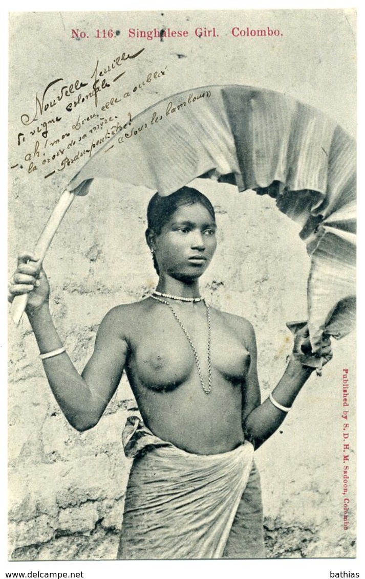 COLOMBO. Singhalese Girl (Nu Ethnique). Très Belle Carte!!!!! - Sri Lanka (Ceylon)