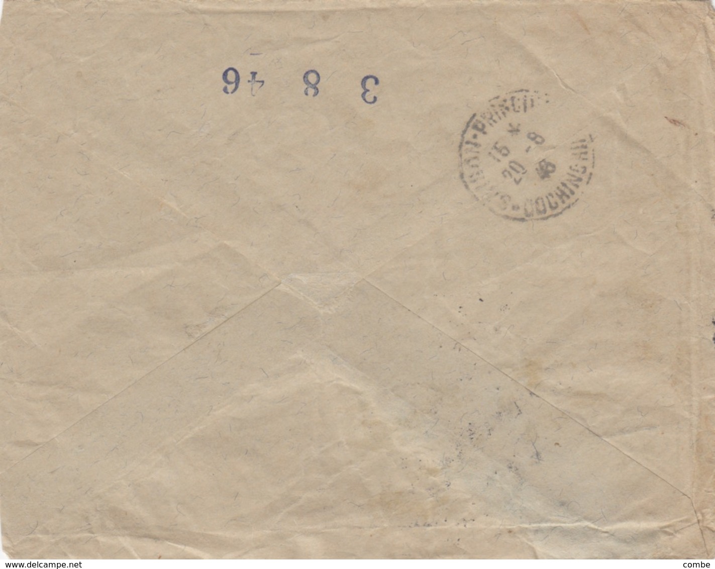 LETTRE. PAYS-BAS. 5 8 46. LUCHTPOST42 1/2 CENT. DEN HELDER POUR PLEI-KU ANNAM INDOCHINE. - Briefe U. Dokumente