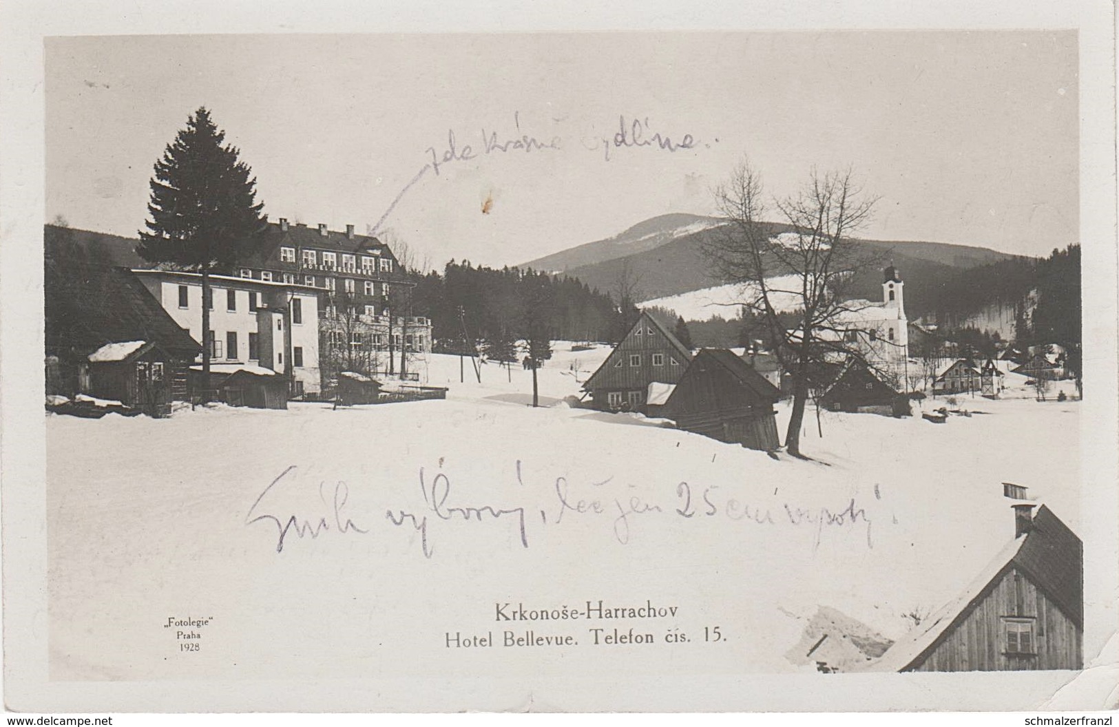 AK Harrachsdorf Harrachov Hotel Bellevue Neuwelt Seifenbach Jakobsthal Hoffnungsthal Strickerhäuser Riesengebirge Winter - Sudeten