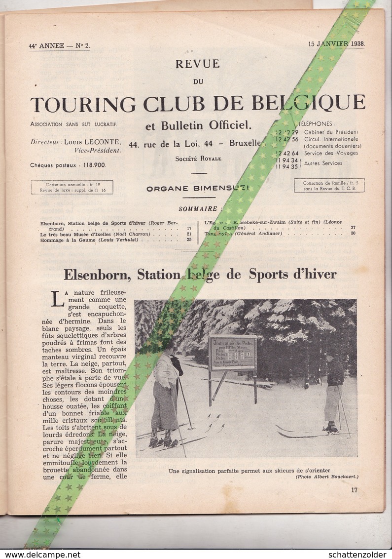 Touring 1938, Diest, Elsenborn (4blz), Ixelles (4blz), La Gaume (2blz), Kerk Roosebeke Zwalm(4blz),Tanganyika (2blz) - Belgique
