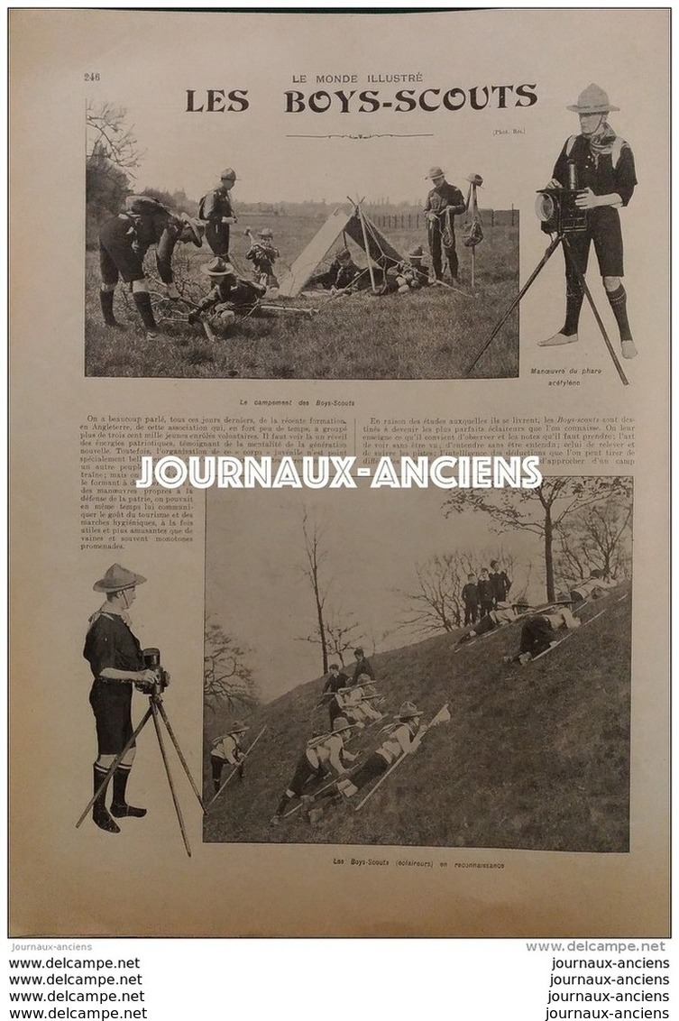 1909 LES ESPAGNOLS AU MAROC - BLERIOT TRAVERSÉ DE LA MANCHE - PERIGEUX - BOYS SCOUTS - LES LAPONS - AVIATION JUVISY