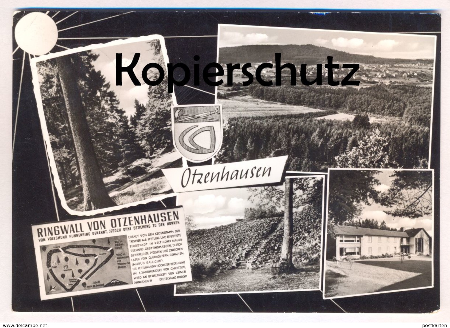 ÄLTERE POSTKARTE OTZENHAUSEN RINGWALL HUNNENRING HUNNEN KELTEN TREVERER NONNWEILER Wall Saar Postcard Cpa Ansichtskarte - Nonnweiler