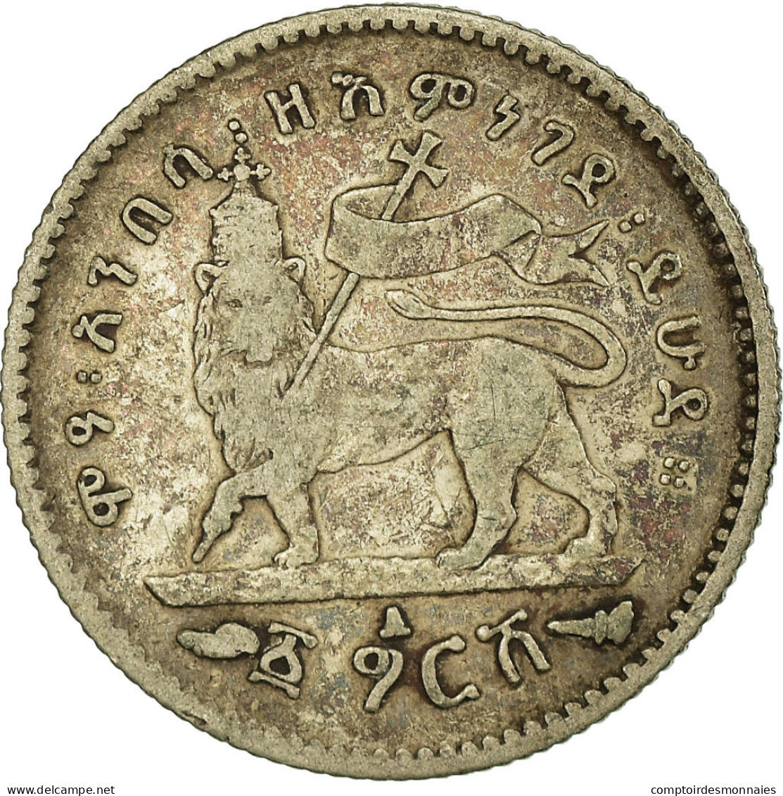 Monnaie, Éthiopie, Menelik II, Gersh, 1903, Paris, TB+, Argent, KM:12 - Ethiopië