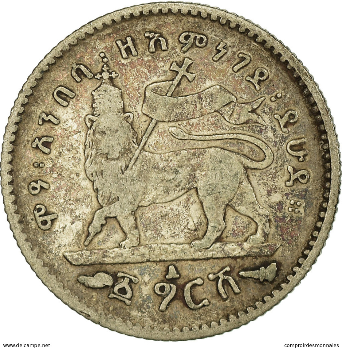 Monnaie, Éthiopie, Menelik II, Gersh, 1903, Paris, TB+, Argent, KM:12 - Ethiopie